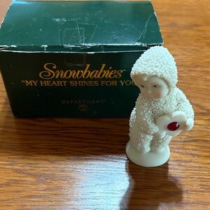 Snowbabies Figurine with Red Heart